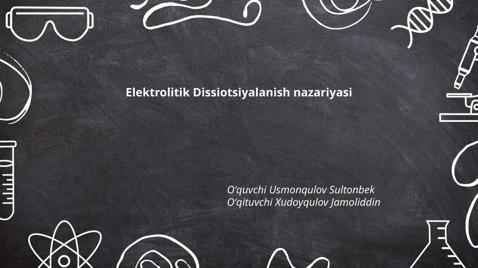 Elektrolitik Dissiotsiyalanish nazariyasi