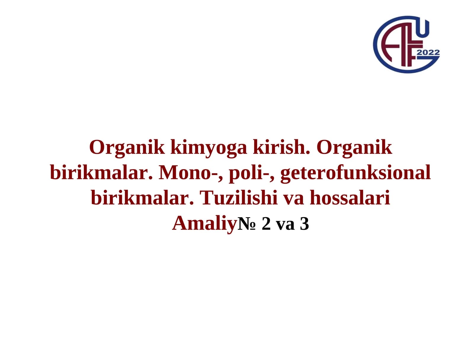 Organik kimyoga kirish