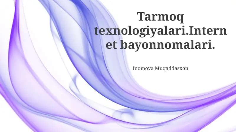 Firewall va Tarmoq Xavfsizligi