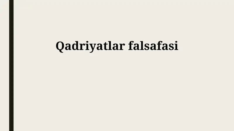 Qadriyatlar falsafasi