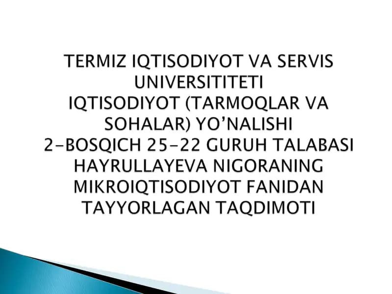 SOLIQ YUKINING TAQSIMLANISHINI TAHLIL QILISH