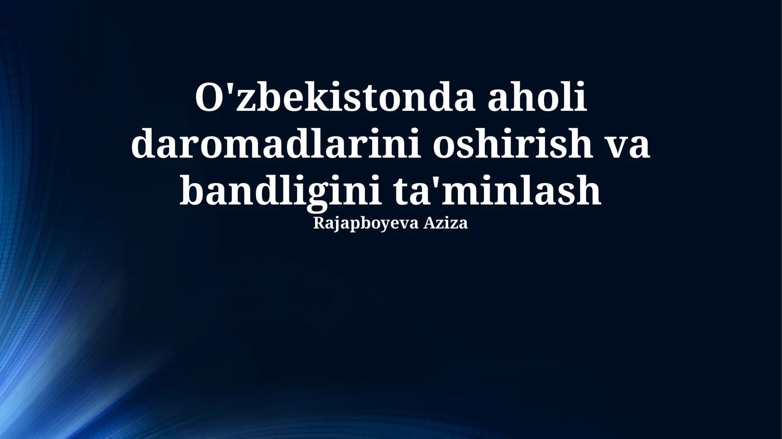 Kishilarni bandligini taʼminlash dasturlari