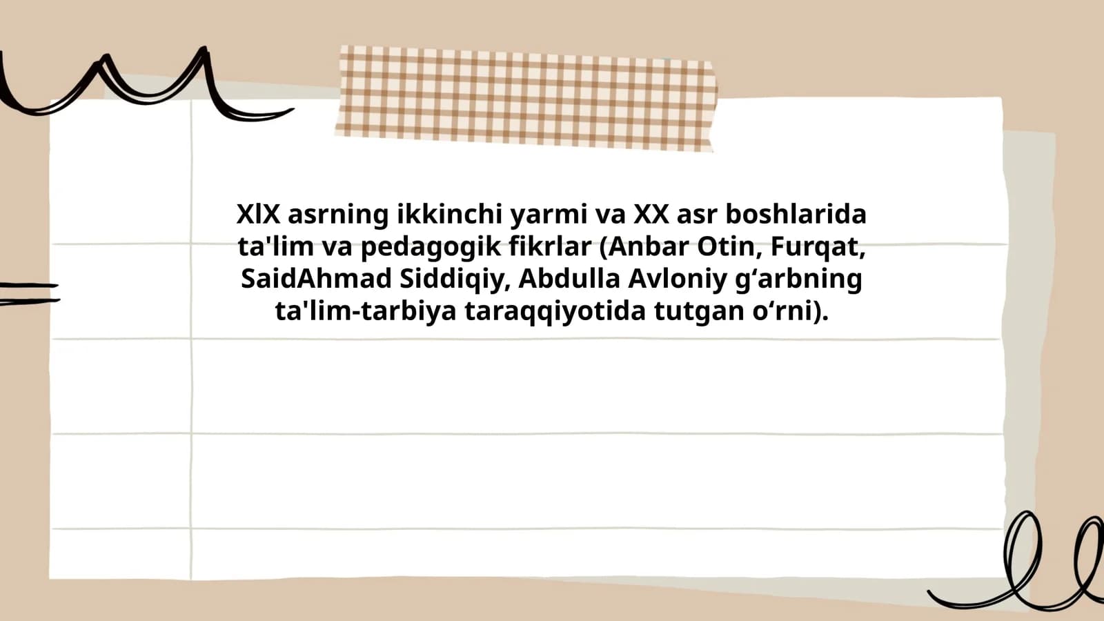 Ta'lim va Pedagogik Fikrlar