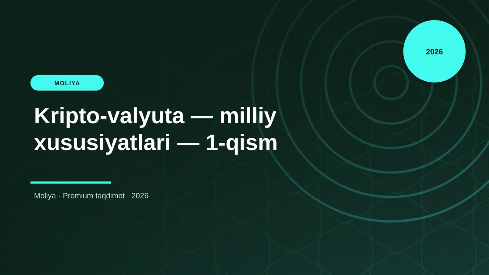 Kripto-valyuta — milliy xususiyatlari — 1-qism
