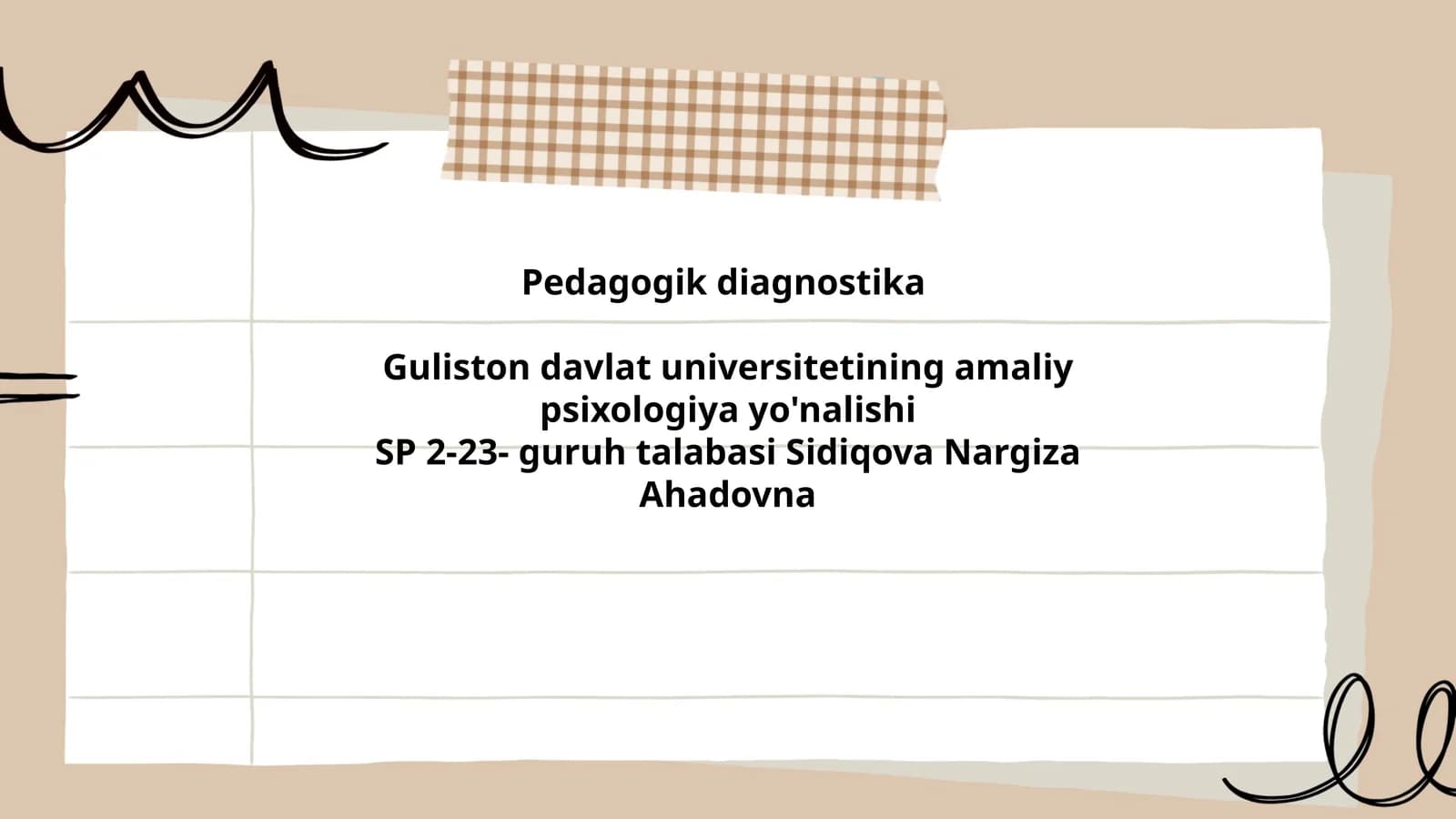 Pedagogik diagnostika