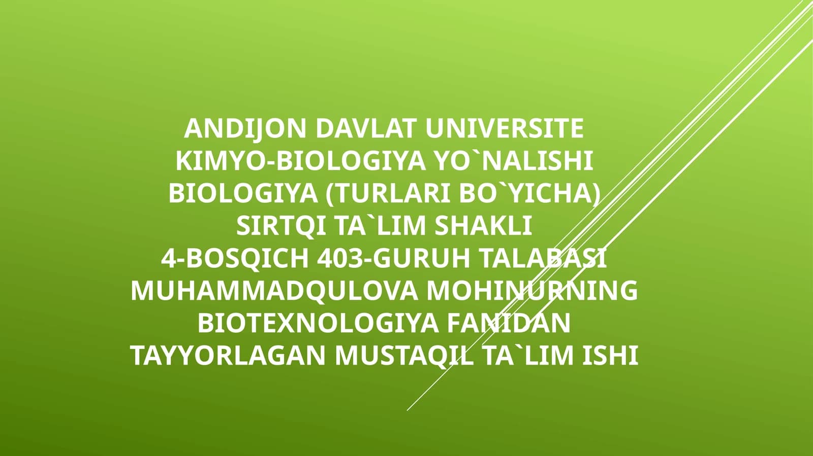 O’SIMLIKLARNING AZOTFIKSATORLAR BILAN SIMBIOZI