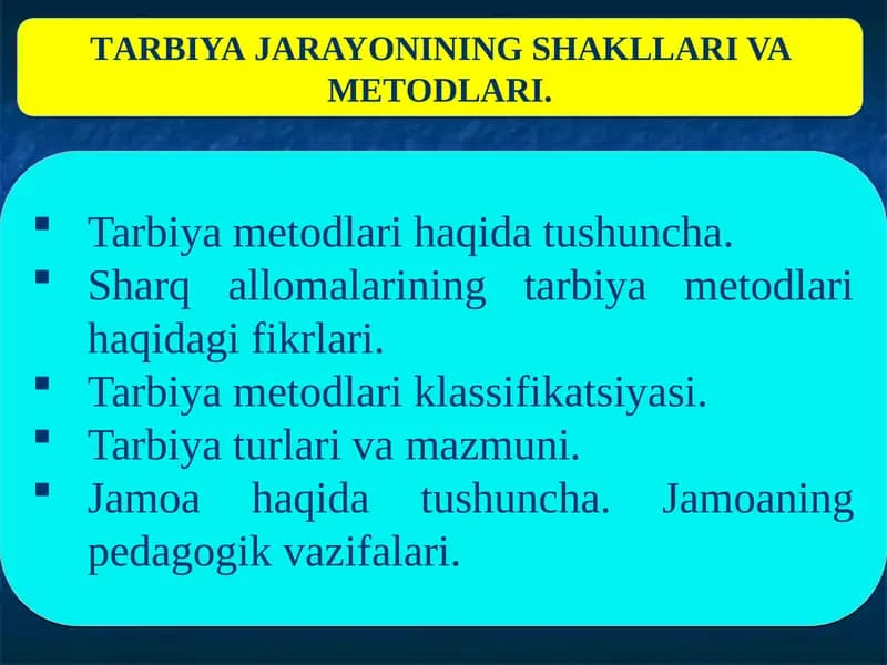 Mustaqil o‘qish uchun adabiyotlar