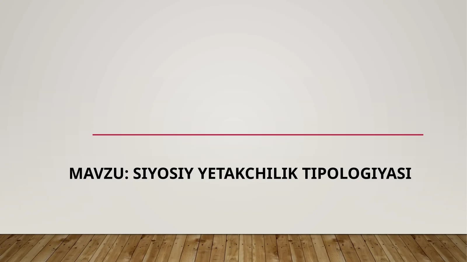 Siyosiy yetakchilik tipologiyasi