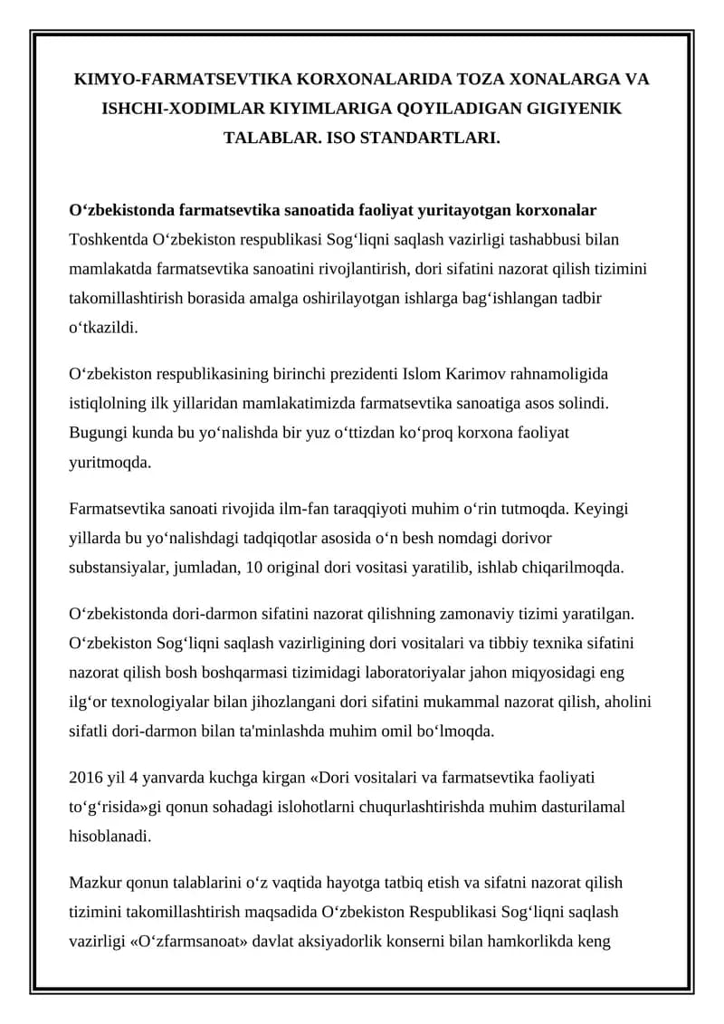 ISO STANDARTLARI