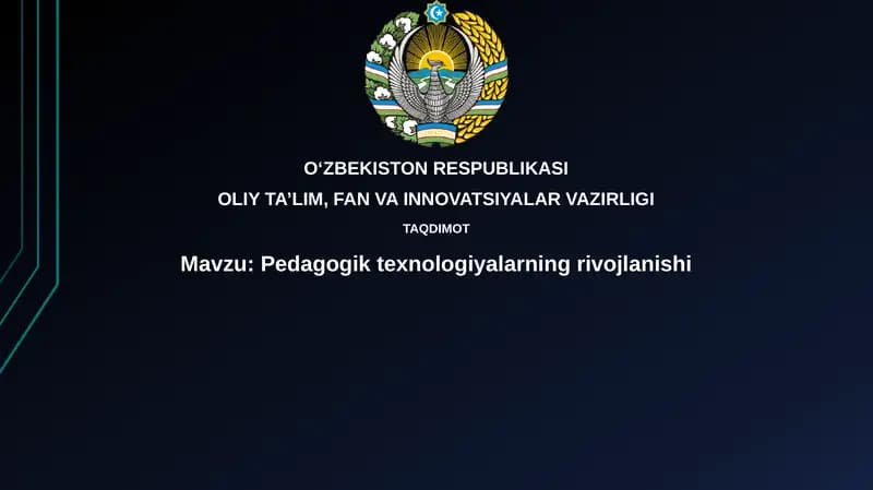 Pedagogiktexnologiyalarningrivojlanishi