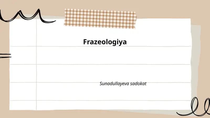Frazeologiya