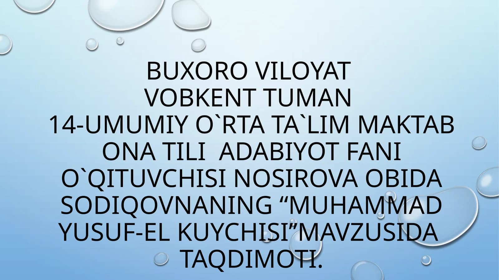 Muhammad Yusuf – elsuyganshoir
