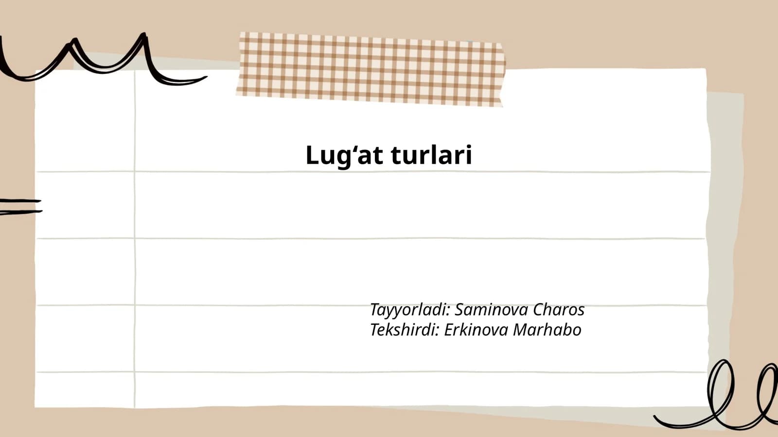 Lug‘at turlari