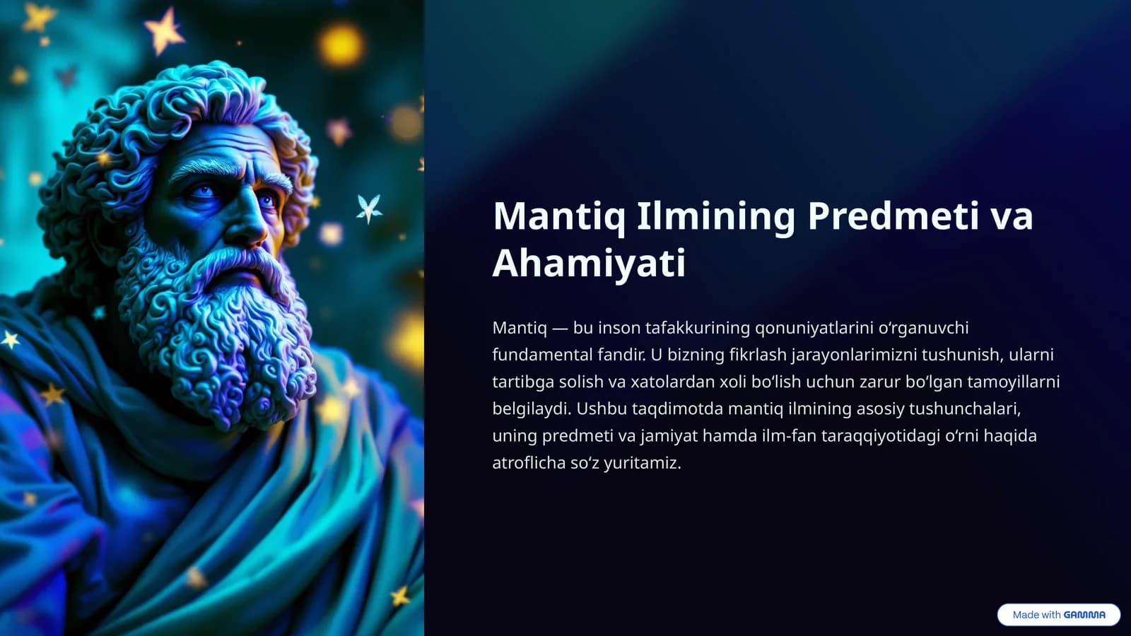 Mantiq Ilmining Predmeti va Ahamiyati