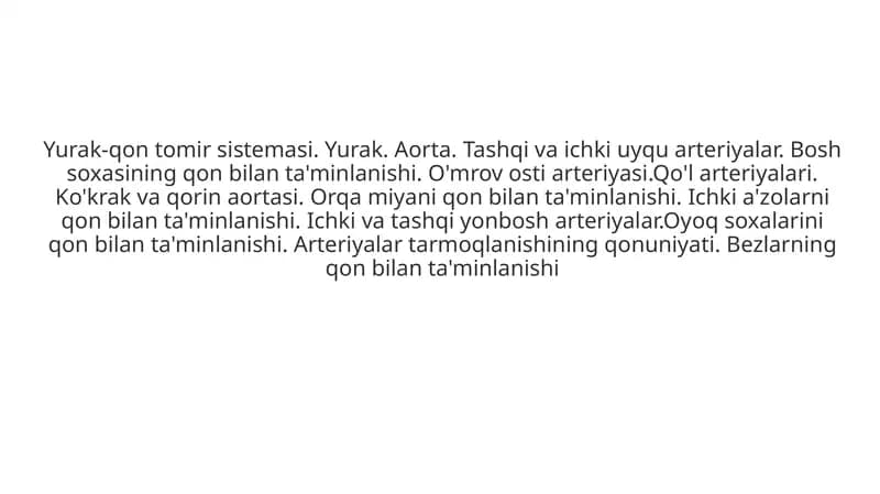 Qontomirlar tizimi haqidagi ilm-angiologiya