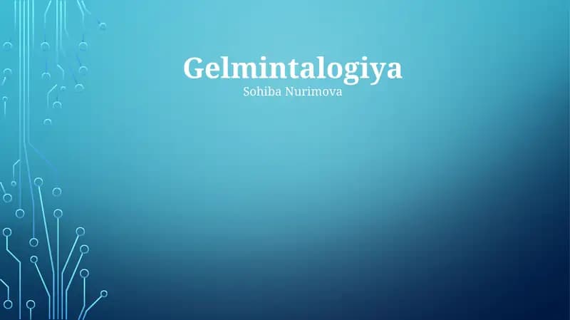 Gelmintalogiya