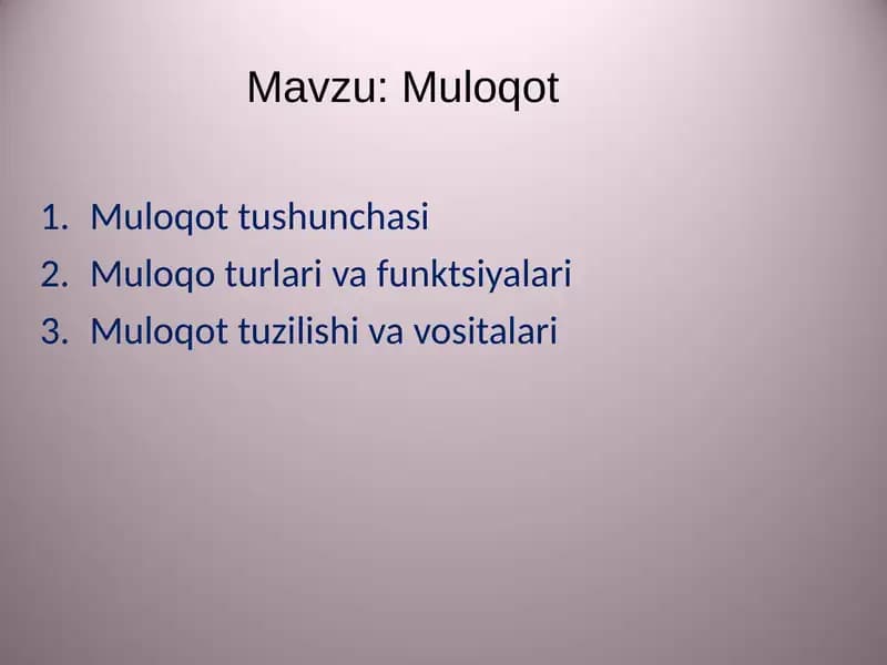 Muloqot