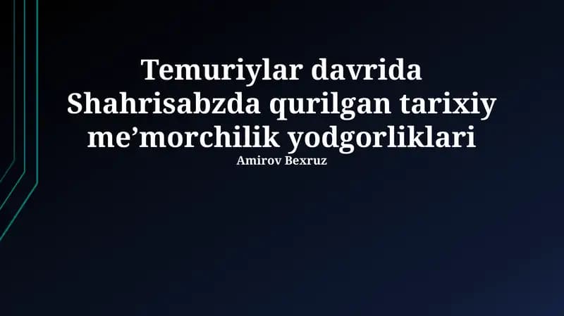 Dorus-siadat saroyi: qurilish tarixi va ahamiyati