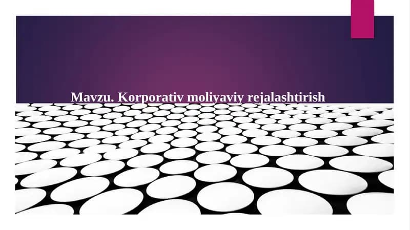 Korporativ moliya viyrejalashtirish