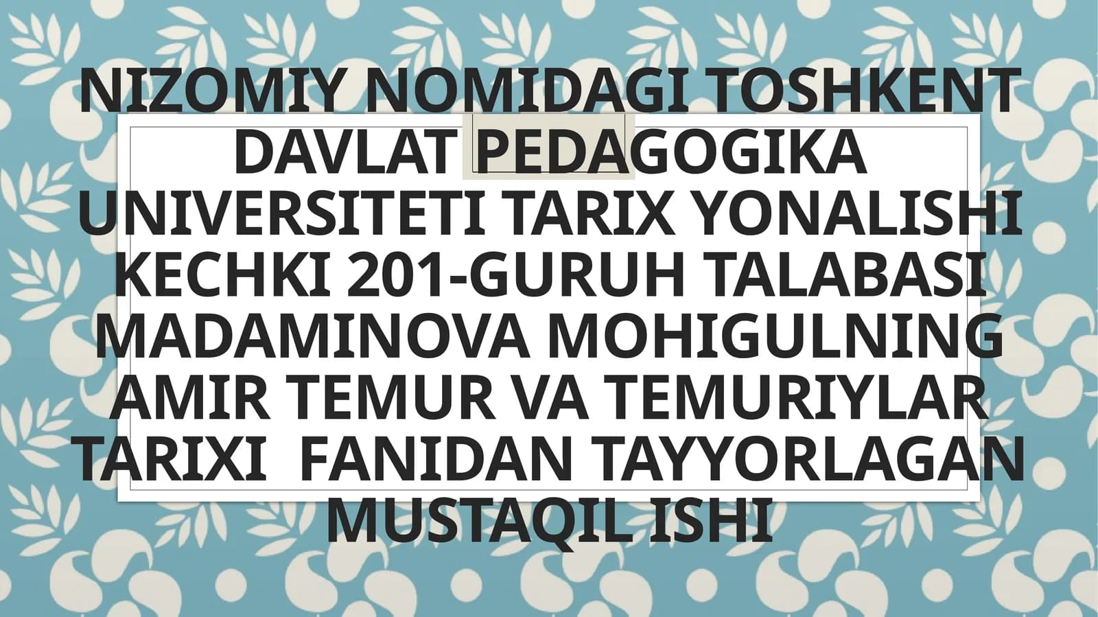 Amir Temur davrida shaharlar taraqqiyoti