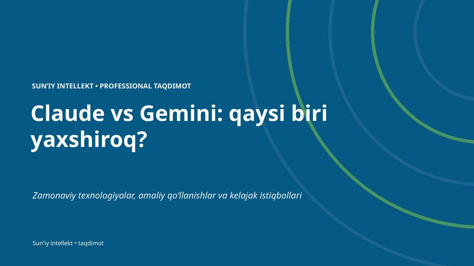 SUN'IY INTELLEKT • PROFESSIONAL TAQDIMOT