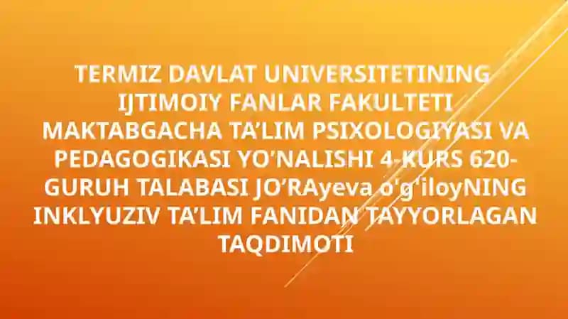 Ta'lim Psixologiyasi va Pedagogikasi