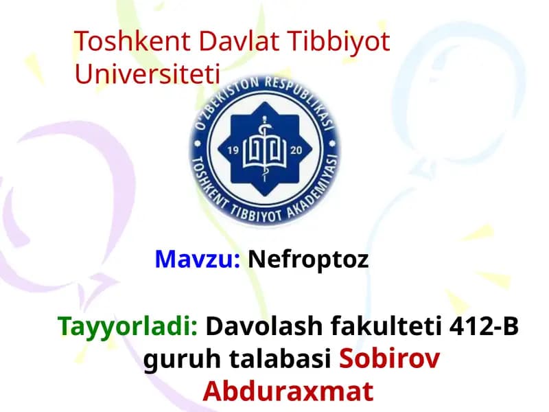 Nefroptoz