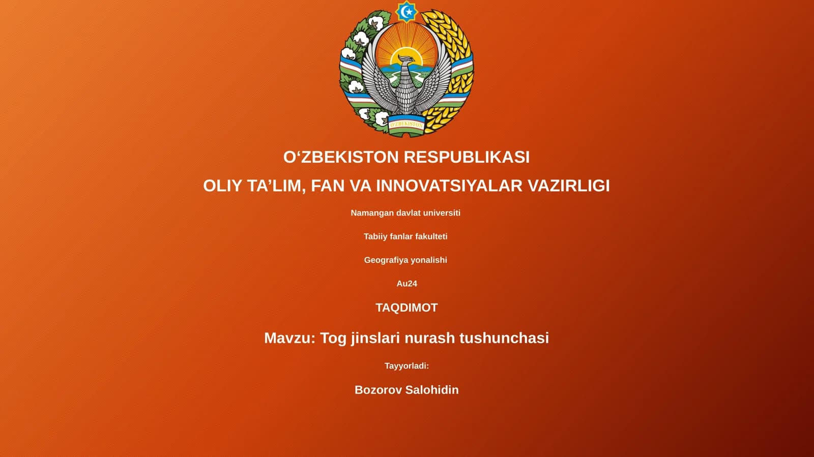 Tog jinslari nurash tushunchasi
