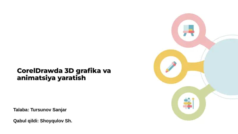 CorelDrawda 3D grafika va animatsiya yaratish
