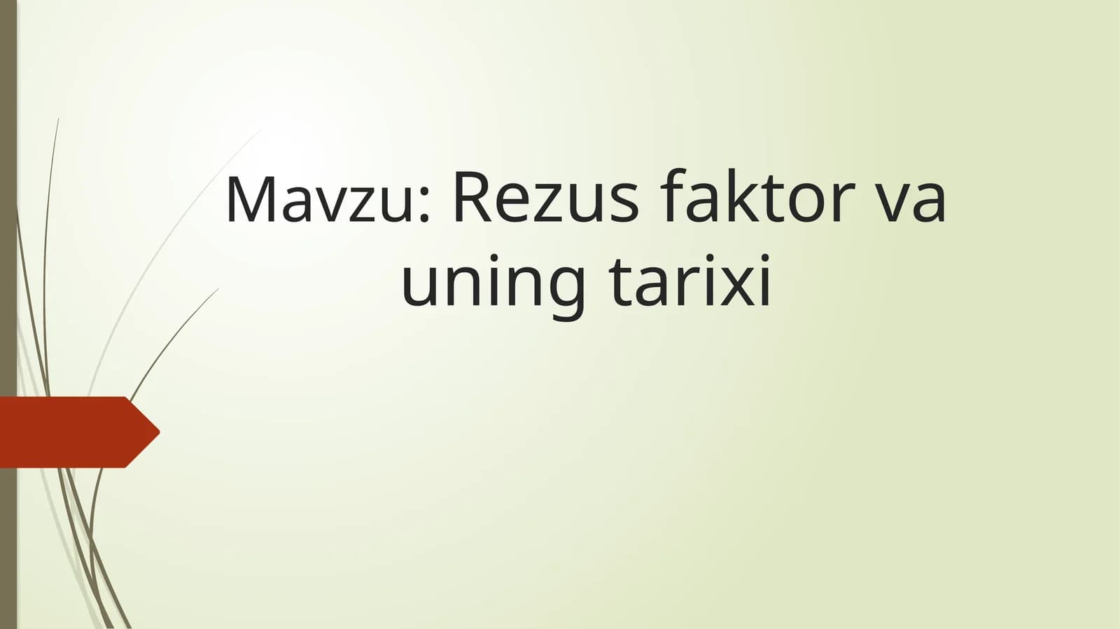 Rezus faktor va uning tarixi