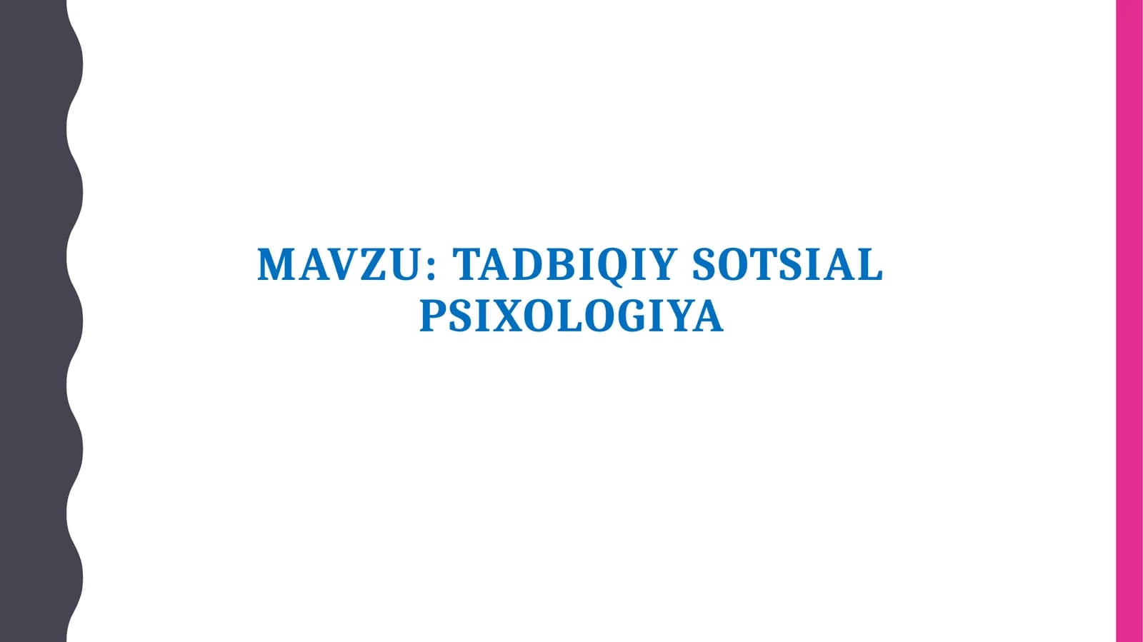 Tadbiqiy sotsial psixologiya