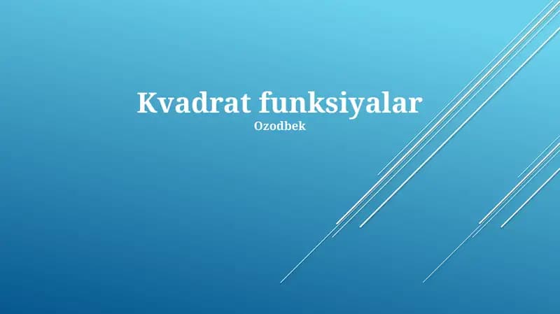 Kvadrat funksiyalar