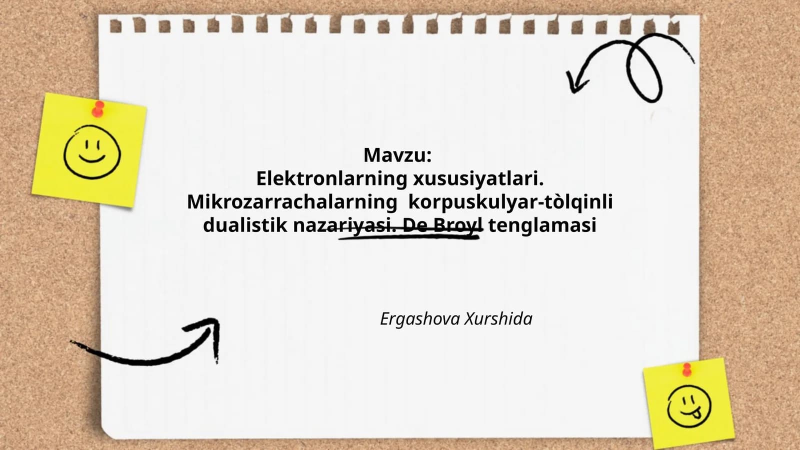 Elektronning xususiyatlari