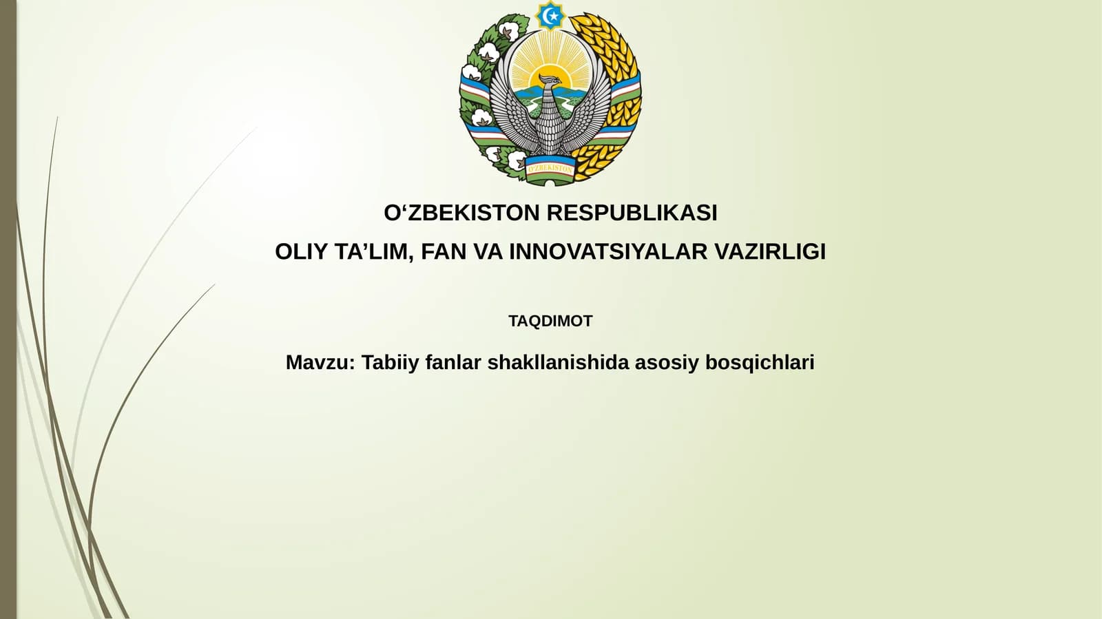 Asosiy bosqichlar: Qadimgi davrdan Uyg'onishgacha