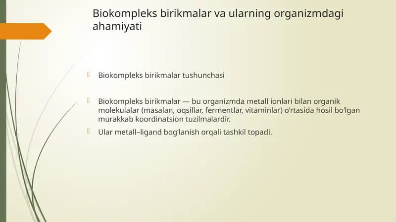 Biokompleks birikmalar