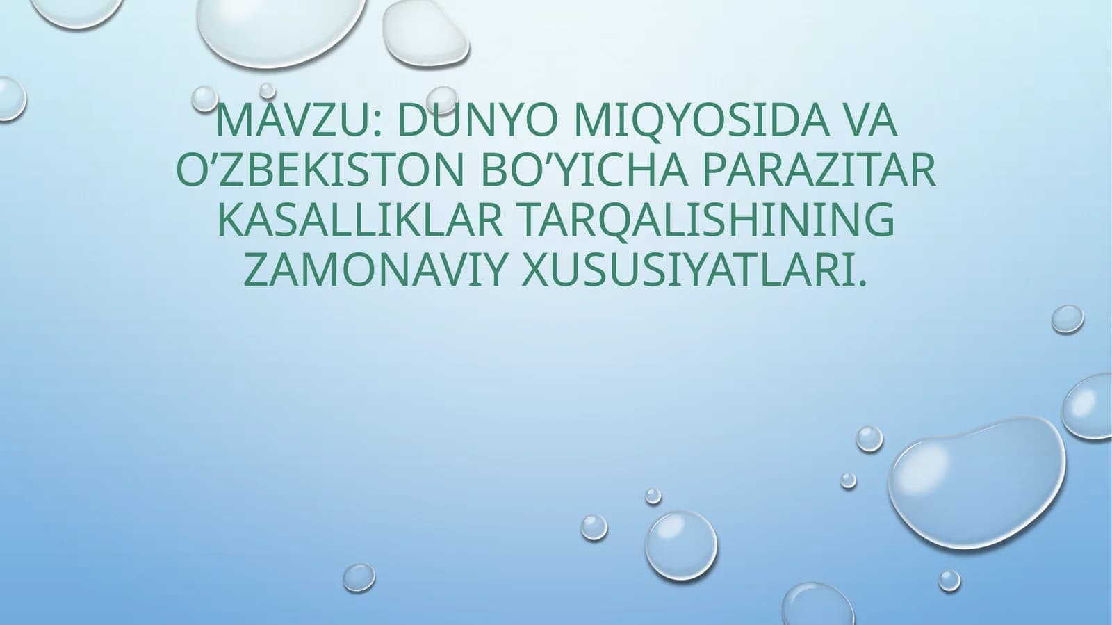 parazitizm haqida