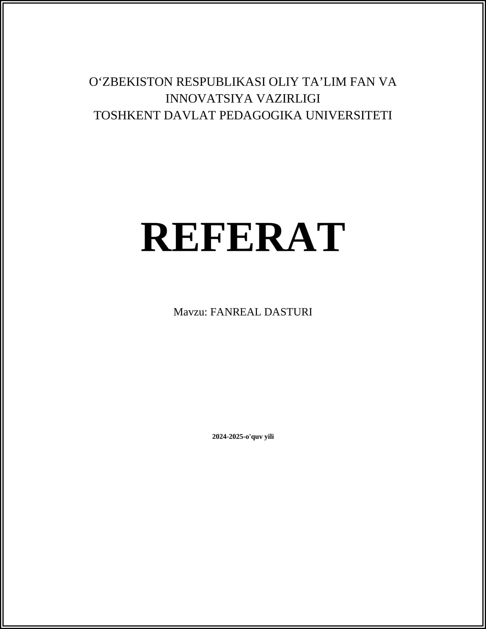FANREAL DASTURI