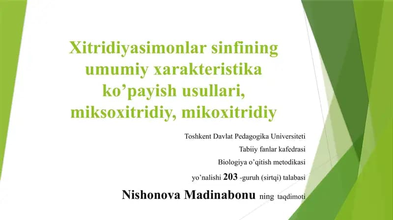 Biologiya o’qitish metodikasi