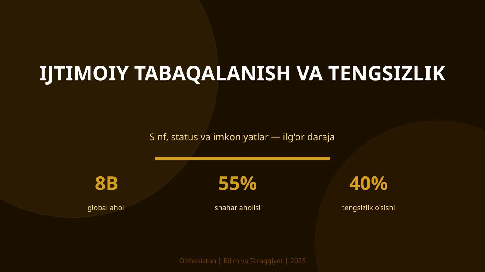 Ijtimoiy Tabaqalanish va Tengsizlik