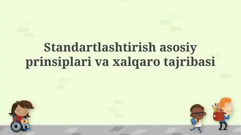 IEC standartlashtirish tajribasi