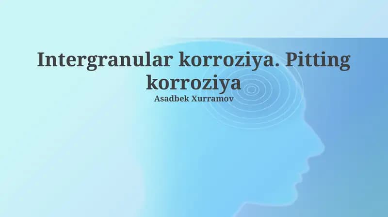 Donadoraro Korroziya va Uni Yo'llari