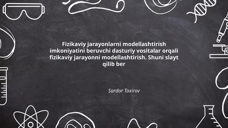 Fizikaviy jarayonlarni modellashtirish