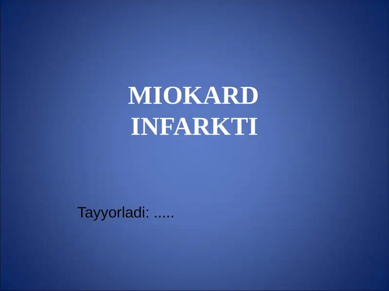MIOKARD INFARKTI