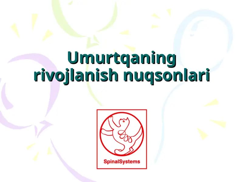 Umurtqaning rivojlanish nuqsonlari