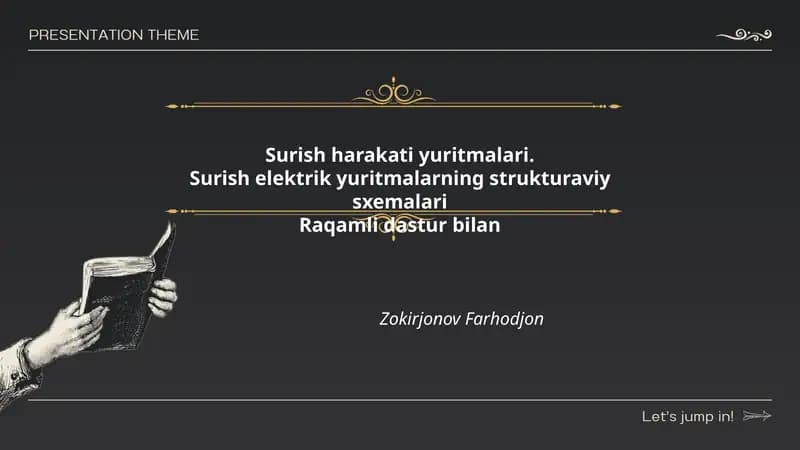 Surish elektrik yuritmalarning strukturaviy sxemalari