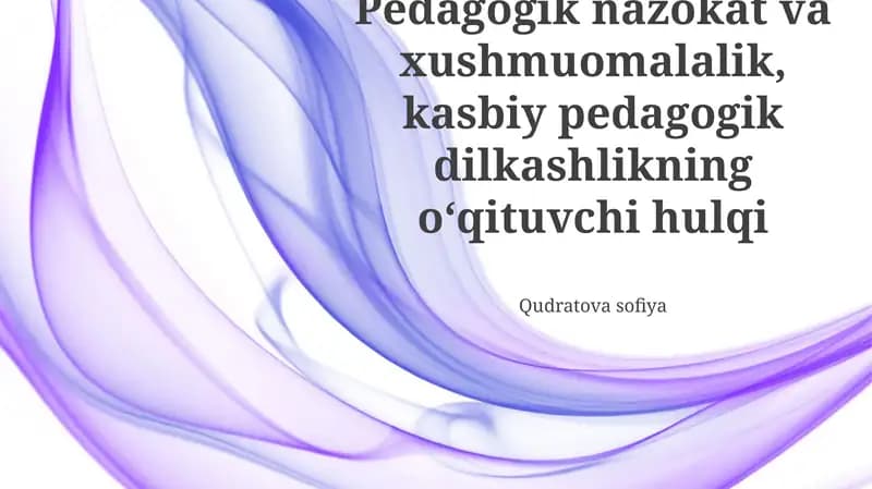 Pedagogikada "Samimiy Muloqot va O'zaro Hurmat" Tushunchasi