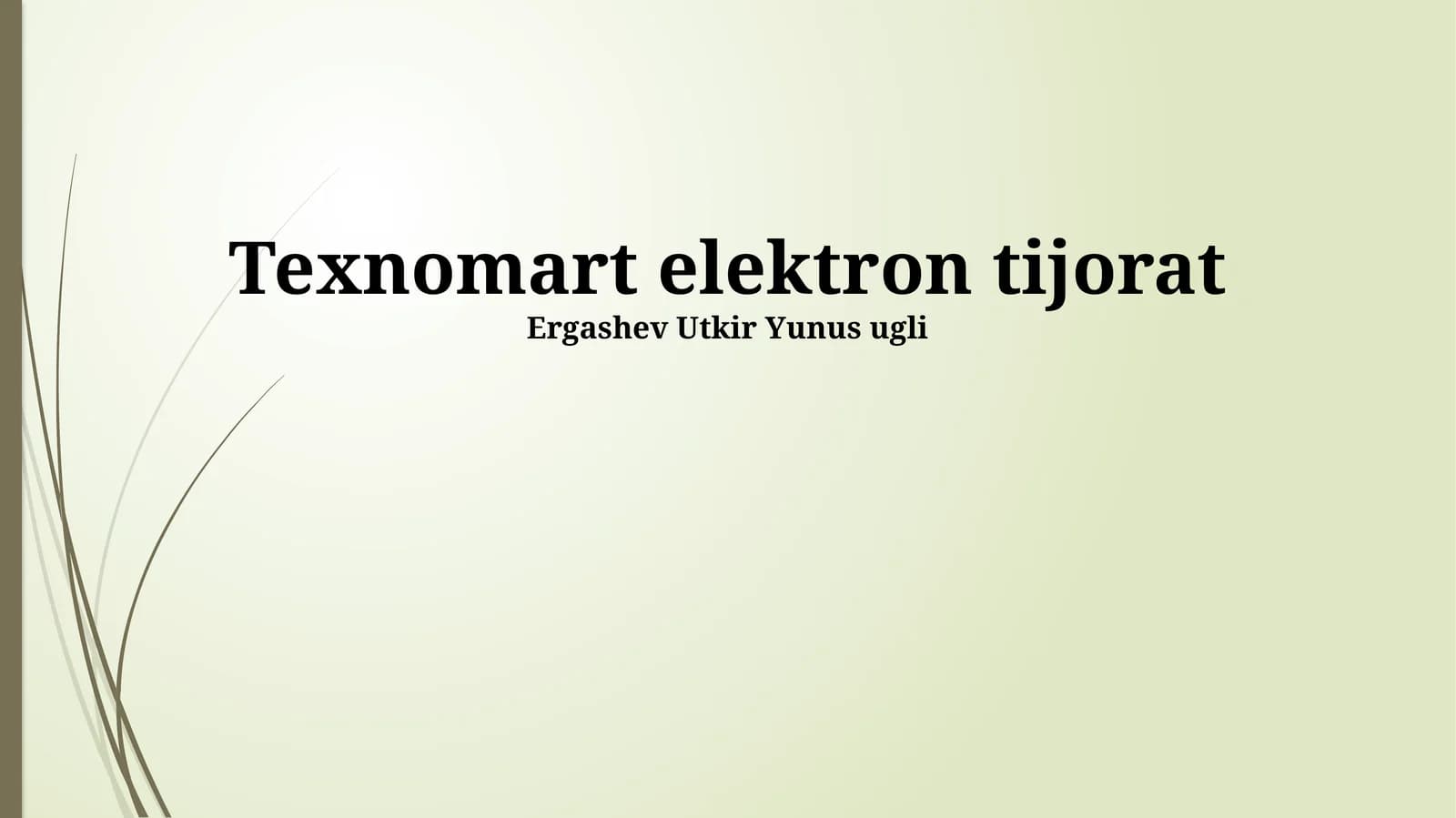Texnomart elektron tijorat
