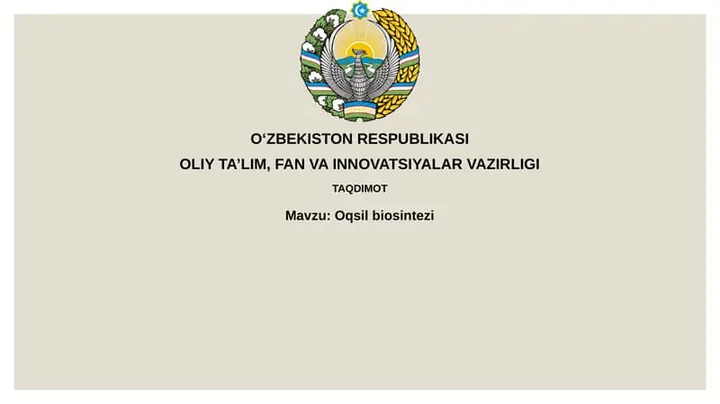 Oqsilbiosintezi