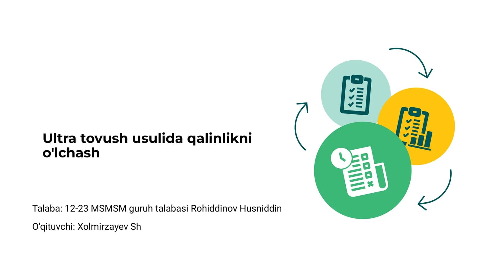 Ultratovush usulida qalinlikni o'lchash