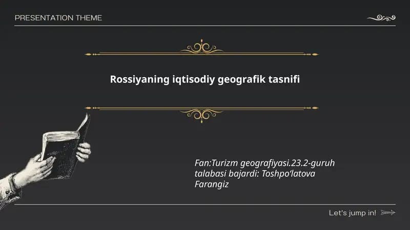Rossiyaning iqtisodiy geografik tasnifi